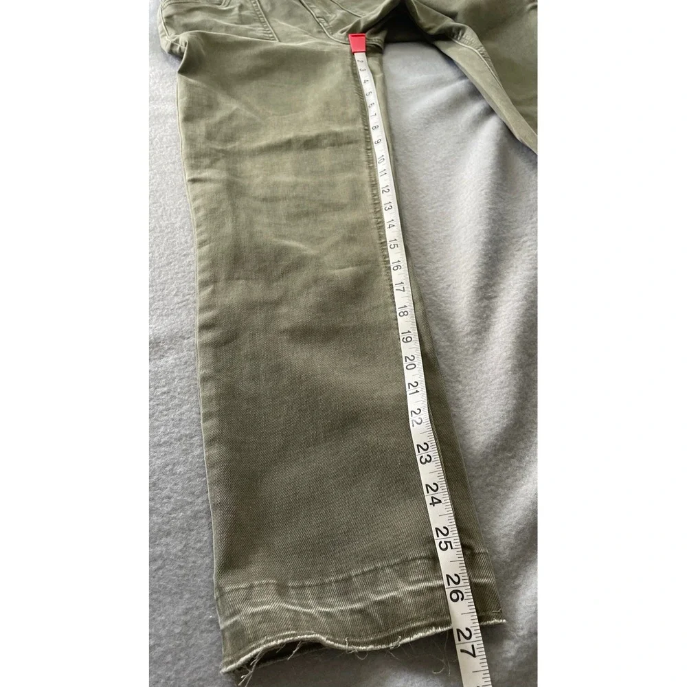 m jeans by maurices Womens Olive Green High Rise Strt Leg Utility Jeans Size 4